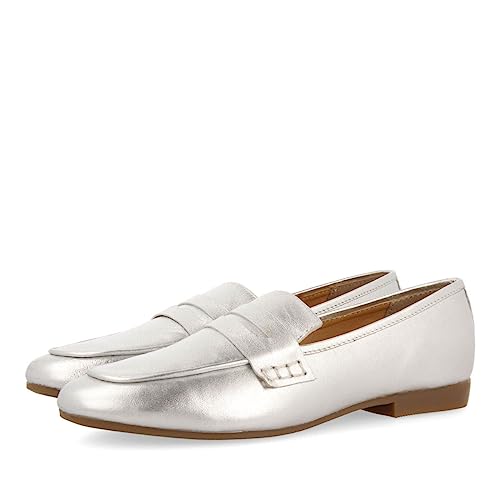 GIOSEPPO Damen Augusta Mokassin, Silber, 39 EU von GIOSEPPO