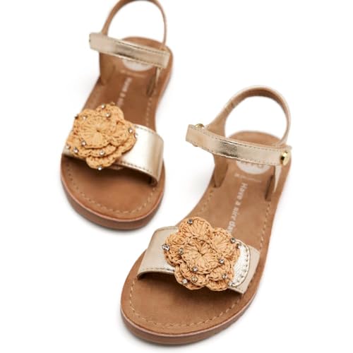 GIOSEPPO Damen Buchanan Flache Sandale, Platinfarben, 34 EU von GIOSEPPO