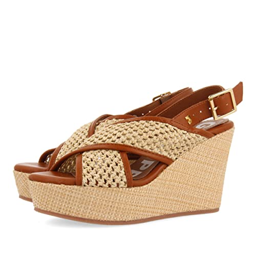 GIOSEPPO Damen Bussang Keilsandale, Camel, 37 EU von GIOSEPPO