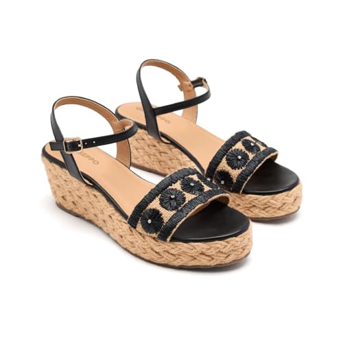 GIOSEPPO Damen Candia Espadrilles, Schwarz, 38 EU von GIOSEPPO
