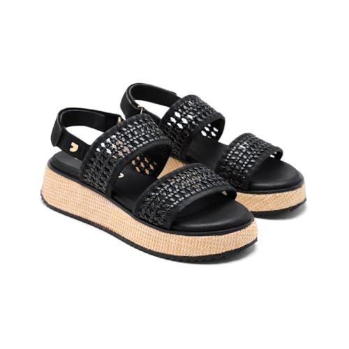 GIOSEPPO Damen Cloverland Keilsandale, Schwarz, 37 EU von GIOSEPPO