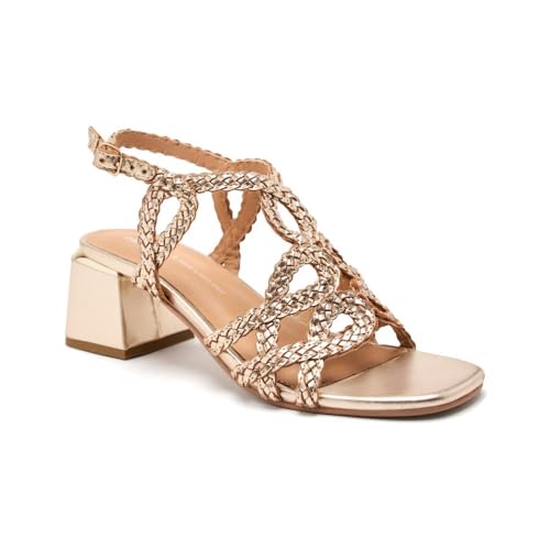 GIOSEPPO Damen Crescent Sandale, Platinfarben, 37 EU von GIOSEPPO