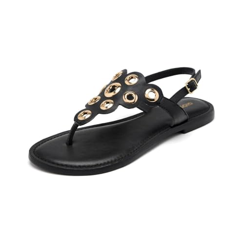 GIOSEPPO Damen Dunbar Flache Sandale, Schwarz, 38 EU von GIOSEPPO