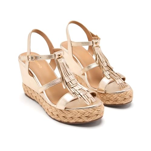 GIOSEPPO Damen Elderon Espadrilles, Platinfarben, 40 EU von GIOSEPPO