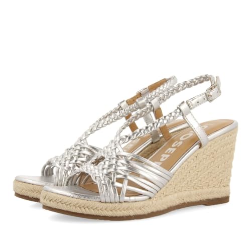 GIOSEPPO Damen Glide Espadrilles, Silber metallic, 38 EU von GIOSEPPO