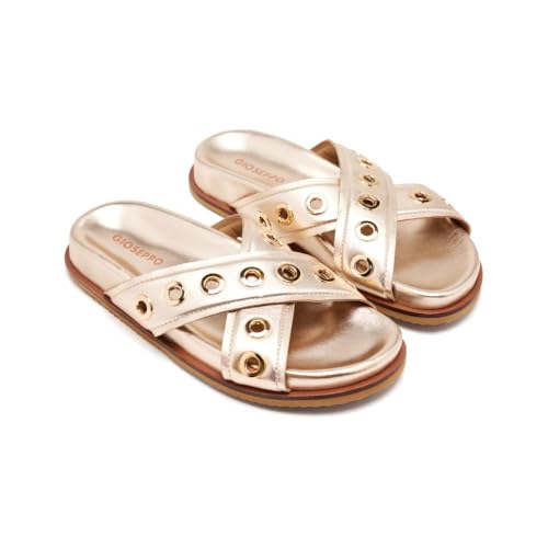 GIOSEPPO Damen Hiles Flache Sandale, Platinfarben, 40 EU von GIOSEPPO