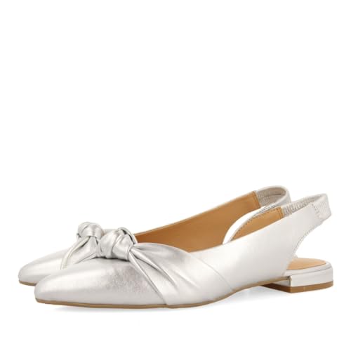 Gioseppo Damen Iball Flat Ballett, Silber metallic, 36 EU von GIOSEPPO