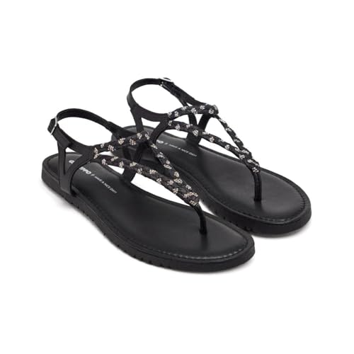 GIOSEPPO Damen Limington Flache Sandale, Schwarz, 41 EU von GIOSEPPO