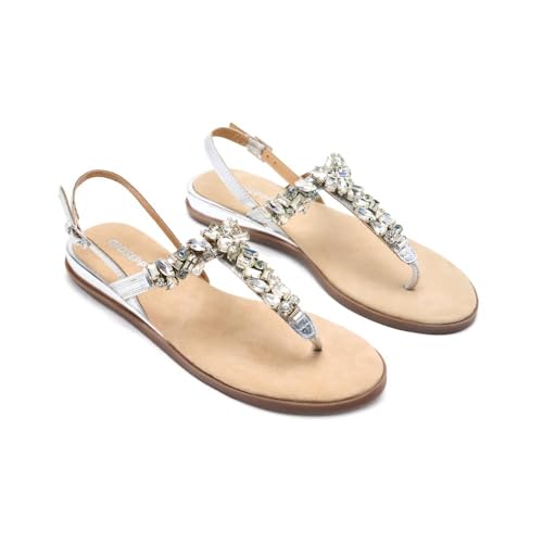 GIOSEPPO Damen Maynard Flache Sandale, Silber, 38 EU GIOSEPPO Damen Maynard Flache Sandale, Silber, 38 EU von GIOSEPPO