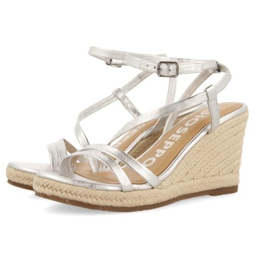 GIOSEPPO Damen Orikum Espadrilles, Silber, 37 EU von GIOSEPPO