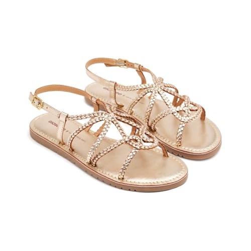 GIOSEPPO Damen Orland Flache Sandale, Platin, 38 EU von GIOSEPPO