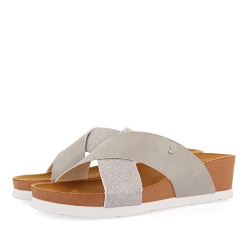 GIOSEPPO Damen Qormi Flipflop, Silber, 40 EU von GIOSEPPO