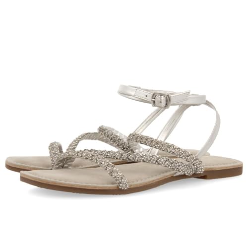 GIOSEPPO Damen Sorlingas Sandale, Silber, 37 EU von GIOSEPPO