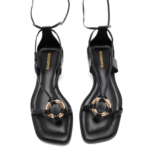 GIOSEPPO Damen Sprague Flache Sandale, Schwarz, 40 EU von GIOSEPPO