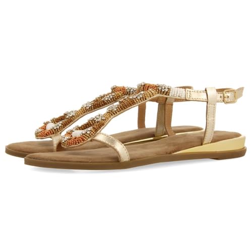 GIOSEPPO Damen Tilton Flache Sandale, Platinfarben, 39 EU von GIOSEPPO
