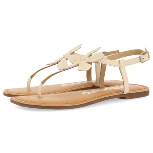 GIOSEPPO Damen Velcan Flache Sandale, Elfenbein, 37 EU von GIOSEPPO