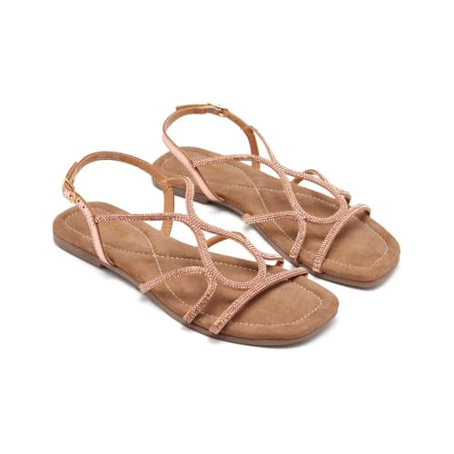 GIOSEPPO Damen Gilmanton Flache Sandale, Rosegold, 38 EU von GIOSEPPO