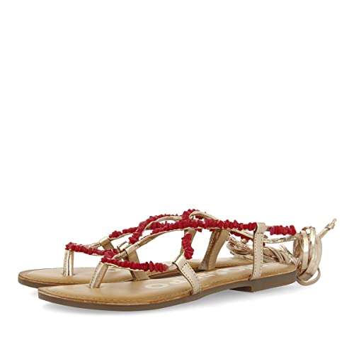 GIOSEPPO Ledersandalen Lisieux rot, golden von GIOSEPPO