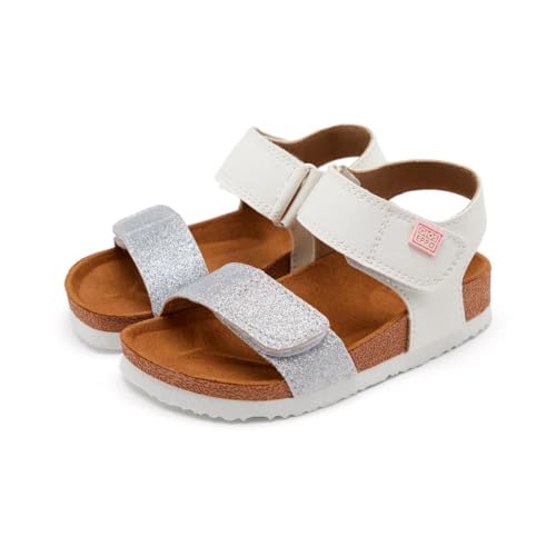 GIOSEPPO Mädchen Jabbeke Peeptoe Sandalen, Silber (Plata Plata), 35 EU von GIOSEPPO