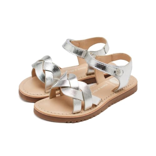 GIOSEPPO Damen Rowley Flache Sandale, Silber, 33 EU von GIOSEPPO