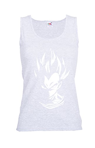 GIOVANI & RICCHI Damen Super Vegeta Blaue Haare Fitness Shirt T-Shirt Tank Top Saiyajin God Modus von GIOVANI & RICCHI