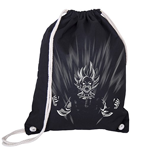 GIOVANI & RICCHI Super Son Goku Blue God Modus Gym Bag Turnbeutel Fitnesstasche von GIOVANI & RICCHI