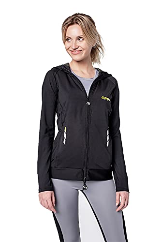 Gipara Fitness Damen Zipper-Jacke mit Kapuze, Gr. XS, Stoffmischung aus 86 % Polyester und 14 % Polyamid von GIPARA FITNESS