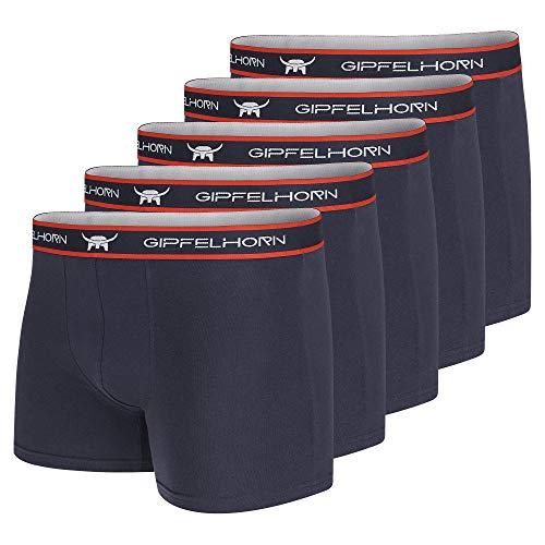 GIPFELHORN Boxershorts Herren (5er Pack) Baumwolle - Unterhosen Männer - Herren Unterhosen - Unterwäsche Herren - Men Retroshorts (Marineblau, S) von GIPFELHORN