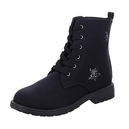 GIRLZ ONLY TC120617 Mädchen Schnürstiefelette Warmfutter, Größe 34 von GIRLZ ONLY