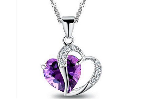 GISELE B Sehr schöne Damen-Halskette Herz Swarovski Elements – Herz Intrelace-Schmuck Damen 925 Silber und Anhänger mit Kristallen zum Valentinstag, Geburtstag, Kristall, Kristall GISELE B Sehr schöne Damen-Halskette Herz Swarovski Elements – Herz Intrelace-Schmuck Damen 925 Silber und Anhänger mit Kristallen zum Valentinstag, Geburtstag, Kristall, Kristall von GISELE B