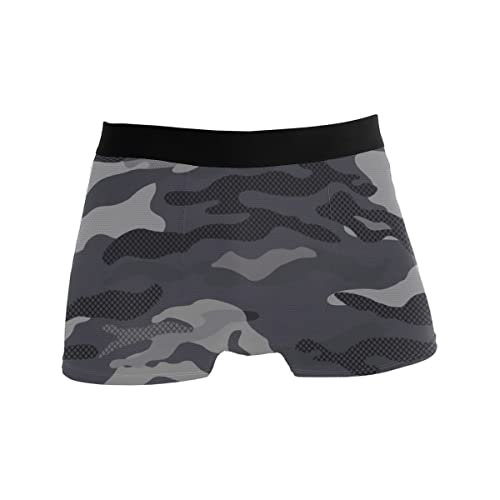 GISPOG Camouflage Camo Militär Herren Boxershorts Mann Unterstützung Unterwäsche Stretch Low Rise Boxer Brief Trunks, einfarbig, M von GISPOG