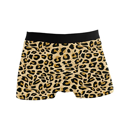 GISPOG Jaguar Herren Boxershorts mit Leopardenmuster, Braun, einfarbig, M von GISPOG