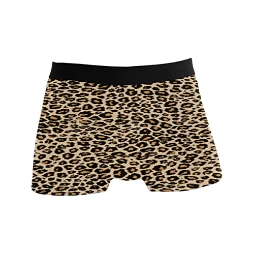 GISPOG Leopard Skins Herren Boxershorts Mann Support Unterwäsche Stretch Low Rise Boxer Brief Trunks, einfarbig, L von GISPOG