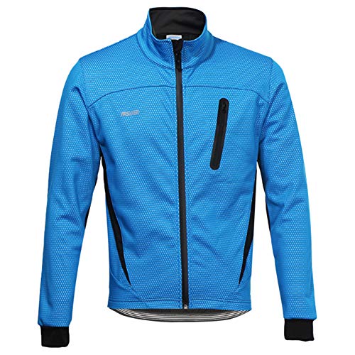 GITVIENAR Herren Fahrradjacke, 3 in 1 Winddicht Sportjacke mit Reflektierende Atmungsaktive Windbreaker Warme Radjacke Windjacke Softshell Jacke für Radfahren Wandern Outdoor-Aktivitäten von GITVIENAR