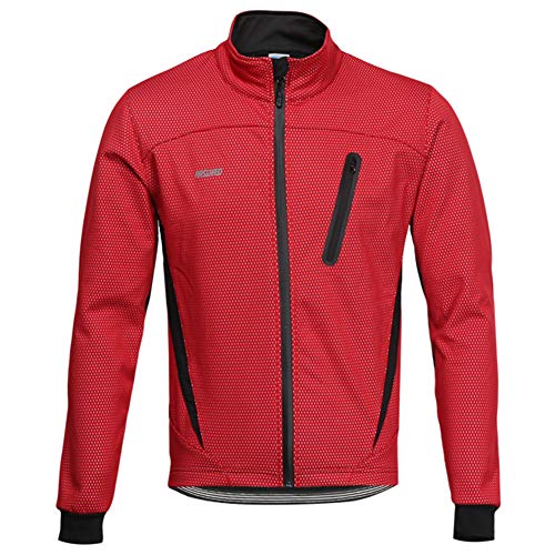 GITVIENAR Herren Fahrradjacke, 3 in 1 Winddicht Sportjacke mit Reflektierende Atmungsaktive Windbreaker Warme Radjacke Windjacke Softshell Jacke für Radfahren Wandern Outdoor-Aktivitäten von GITVIENAR