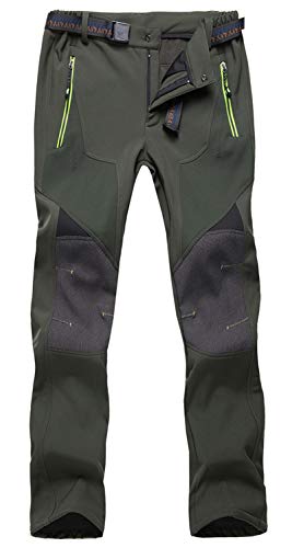 GITVIENAR Herren Gefüttert Winterhose wasserdicht Outdoor Softshellhose Verdickte Softshellhose Winddicht atmungsaktiv warm Verdickte Herbst Winter von GITVIENAR