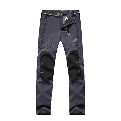 GITVIENAR Herren Hose, Verdickte Warme Outdoorhose Softshellhose Wanderhose Jogging Berghose, Atmungsaktiv Winddichte Sport Skihose Trekkinghose Herbst Winter von GITVIENAR