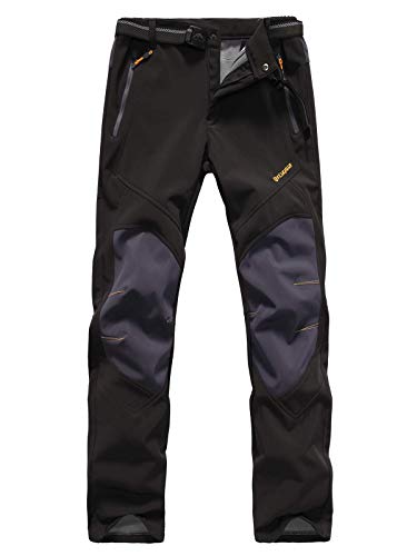 GITVIENAR Herren Hose, Verdickte Warme Outdoorhose Softshellhose Wanderhose Jogging Berghose, Atmungsaktiv Winddichte Sport Skihose Trekkinghose Herbst Winter von GITVIENAR