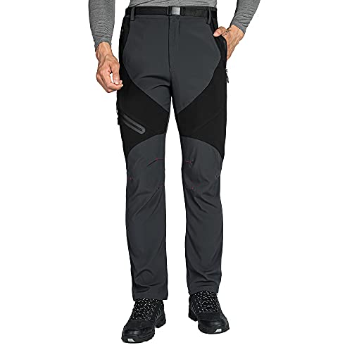 GITVIENAR Herren Wanderhose Sommer Lange Outdoorhose wasserdichte Trekkinghose Atmungsaktive Winddichte Berghose Funktionshose für Wandern Outdoor Camping Angeln von GITVIENAR
