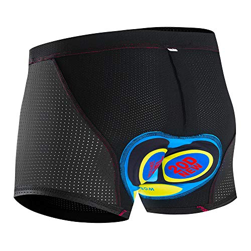 GITVIENAR Radunterhose Herren Gepolstert, Radlerhose mit 5D Sitzpolster Atmungsaktives Mesh Radlerunterhose Fahrrad Unterwäsche Fahrradhose Herren (L, XXL) von GITVIENAR