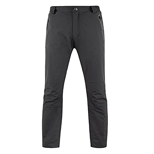 GITVIENAR Wanderhose Herren mit Abnehmbarem Fleecefutter Warme Winterhose Softshellhose Wasserdicht Winddicht Trekkinghose Atmungsaktiv Funktionshose Skihose Outdoorhose Herbst Winter von GITVIENAR