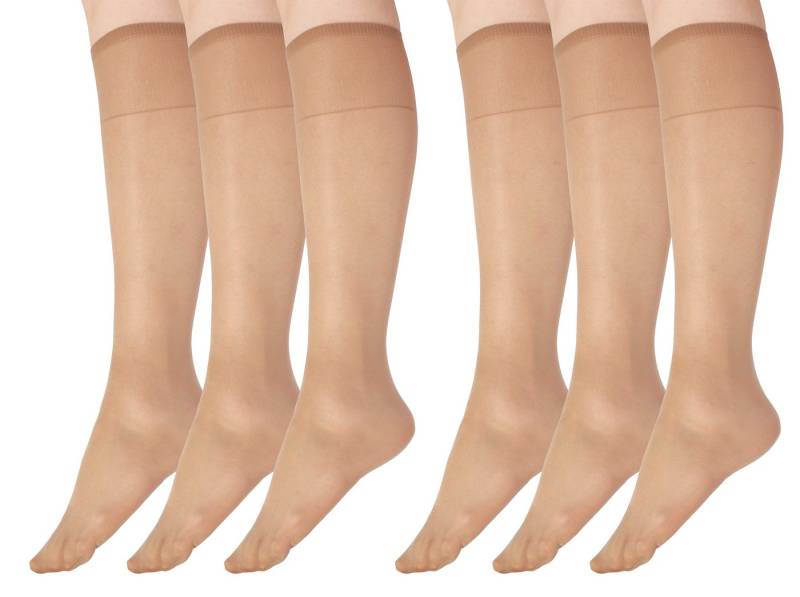 GIULIA Feinkniestrümpfe 15, 20, 40 Den Kniestrümpfe 6 oder 12 Paar Damen Feinkniestrümpfe (6-Paar) von GIULIA