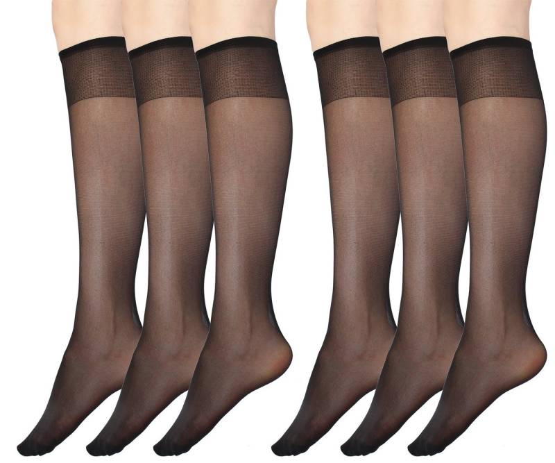 GIULIA Feinkniestrümpfe 15, 20, 40 Den Kniestrümpfe 6 oder 12 Paar Damen Feinkniestrümpfe (6-Paar) von GIULIA