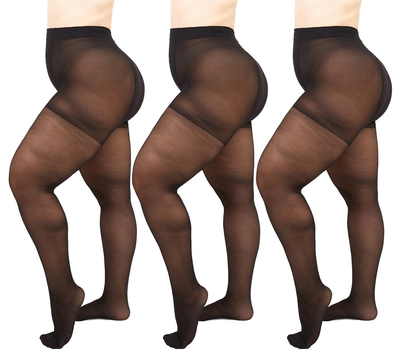 GIULIA Feinstrumpfhose Giulia Molly 40, Schwarz (3er Set) 3XL 40 DEN (3 St) von GIULIA