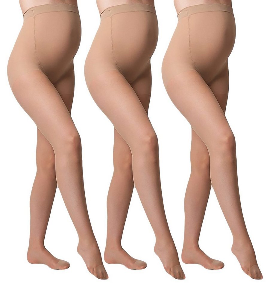 GIULIA Umstandsstrumpfhose Giulia Mama 40 Beige L (3er Set) 40 DEN (3 St) von GIULIA