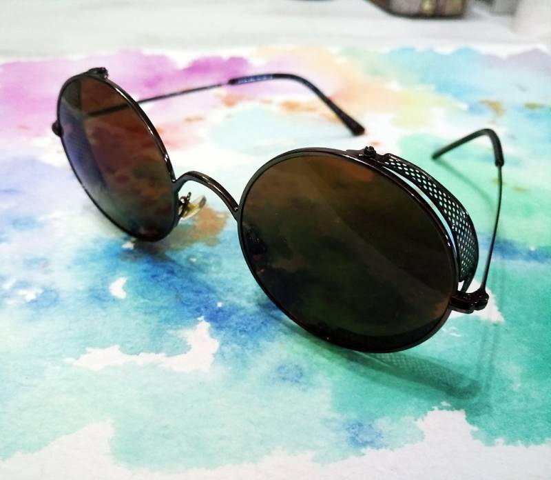 Kostenloser Schneller Versand - Runde Dünne Braune Rahmen Lochhülle Sonnenbrille Unisex Braunes Glas Geschenk Für Sie Ihn von GIULIETTASStore