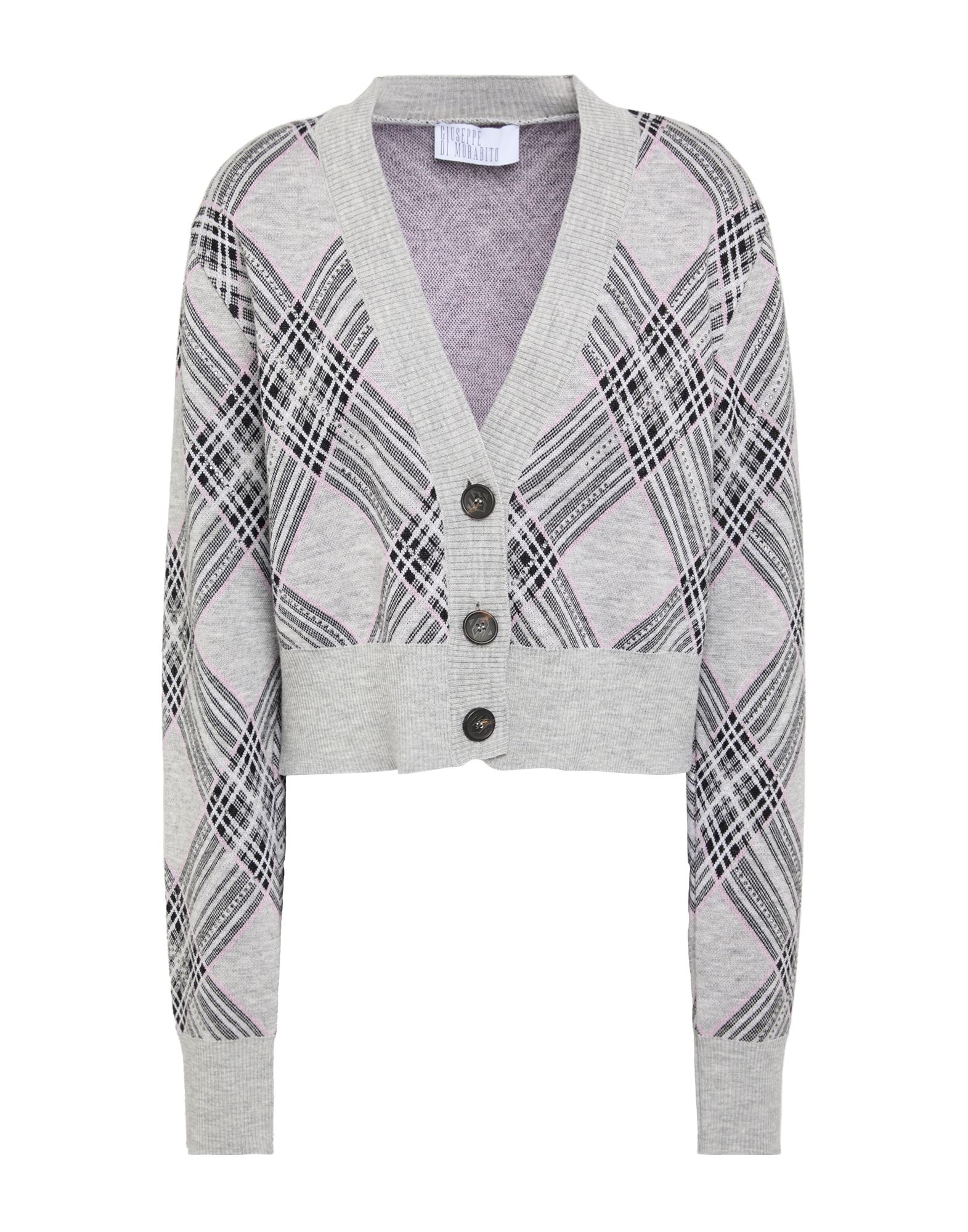 GIUSEPPE DI MORABITO Strickjacke Damen Grau von GIUSEPPE DI MORABITO