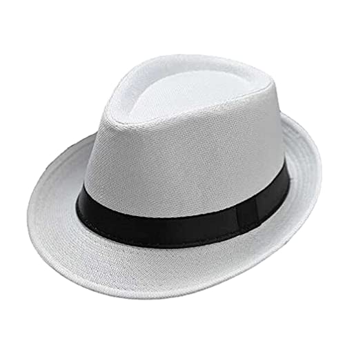 GIVBRO Herren-Sonnenhut aus Leinen, breite Krempe, Netzstoff, Fedora, Trilby, Visier, Hut, Panamahut, faltbar, für den Außenbereich, Sommer, Strand von GIVBRO