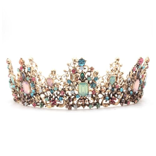 GIVBRO Queen Tiara Krone Kristall Strass Prinzessin Stirnband für Abschlussball Geburtstag Hochzeit Zeremonie Party, Einheitsgröße, Metalllegierung von GIVBRO