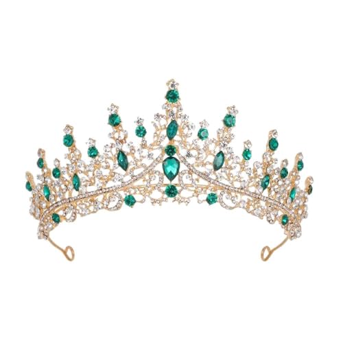 GIVBRO Strass-Tiara, Krone, Hochzeit, Braut, Diadem, Abschlussball, Cosplay, Party, Kostüme, Königin, Haarschmuck für Frauen und Mädchen, Einheitsgröße, Metalllegierung von GIVBRO